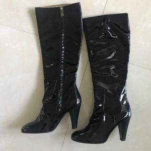 New Sergio Rossi black leather  boots size 39